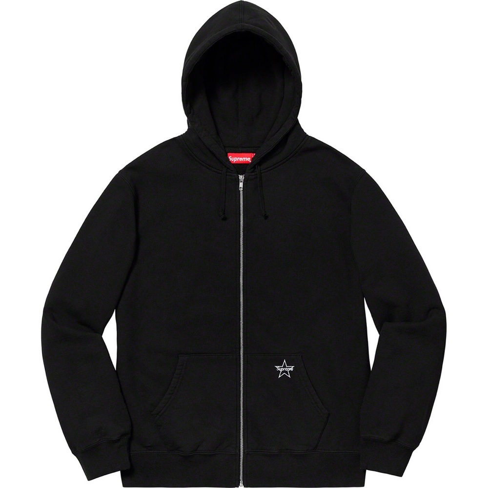 Supreme Star full zip hoodie - Black